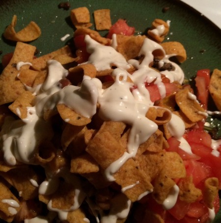 ranch dressing added to plate