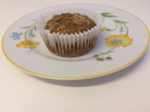 applesauce oat muffin on plate