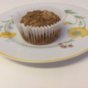 applesauce oat muffin on plate
