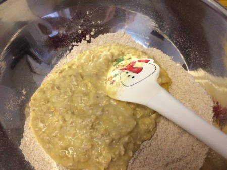 mixing wet with dry ingredients
