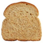A slice of whole wheat bread.