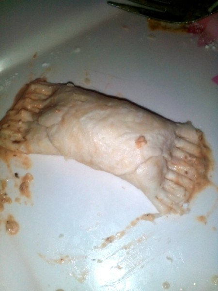 rolled and closed tuna pocket