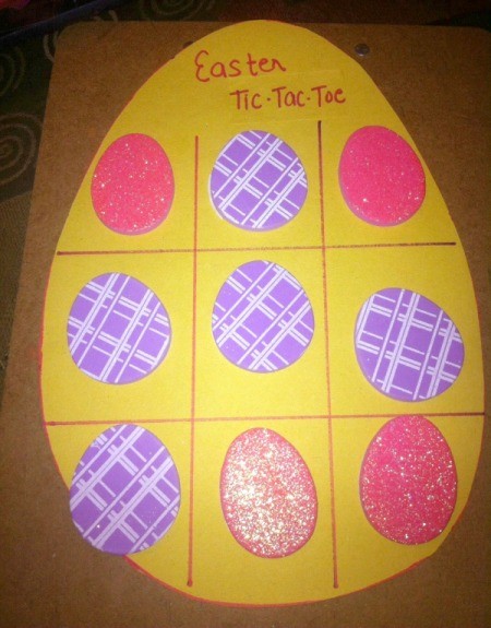 Easter Tic-Tac-Toe - sticker board