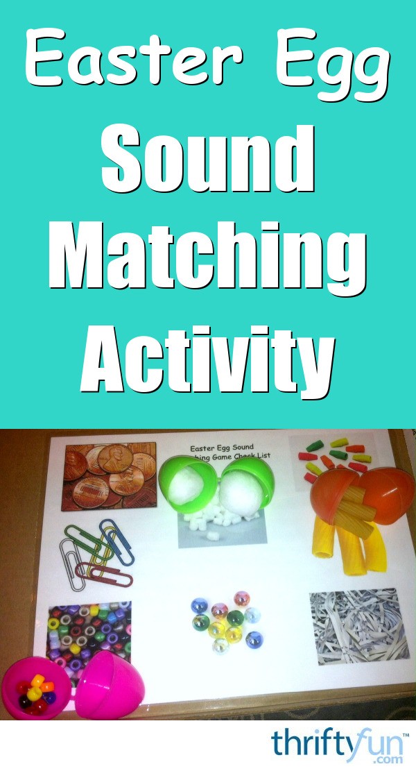 Easter Egg Sound Matching Activity ThriftyFun