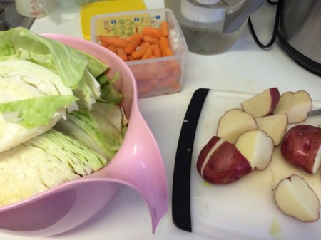 Vegetables for corned beef and cabbage.