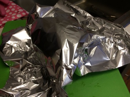 Tinfoil for corned beef and cabbage.