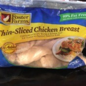 Cooking Frozen Chicken Breasts - bag of sliced chicken breasts
