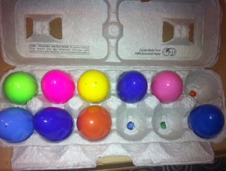 Egg Carton Pre-K Math - color matching