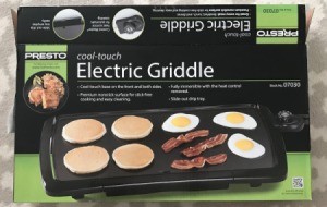 Presto Jumbo Cool Touch Electric Griddle in a box.