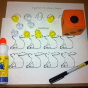 Printable Easter Bingo and Stamp Games - supplies