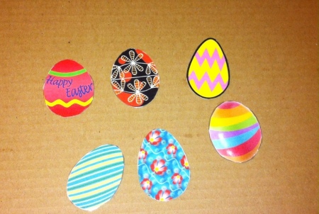 Simple Paper Easter Egg Match - laminated eggs