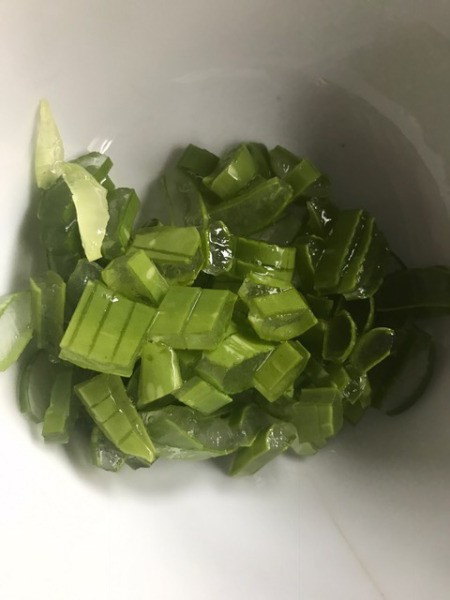 cut fresh aloe
