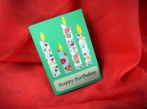 Candle Birthday Card - finished card