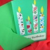 Candle Birthday Card - finished card and envelop