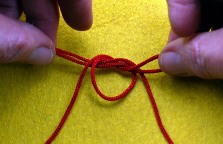 Birthday Parcel Card - tying loops into a bow