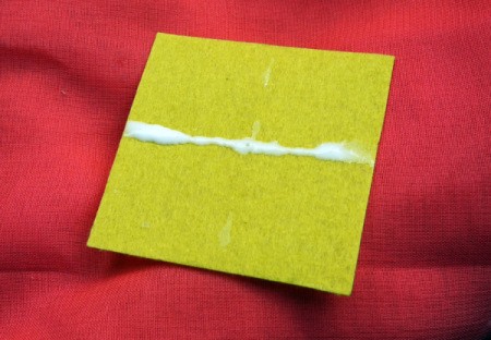 Birthday Parcel Card - apply glue to felt