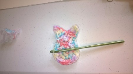 Crochet Bunny Wreath - bunny ears