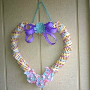 Crochet Bunny Wreath - wreath hanging