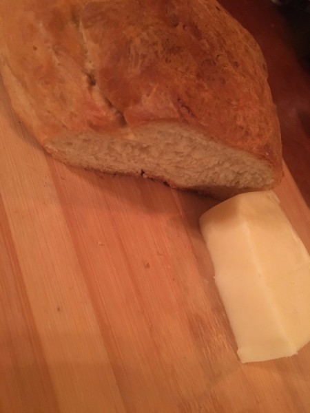 bread and cheese for French onion soup.