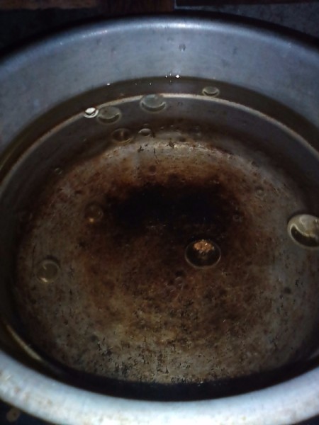 Water in pan for pasta