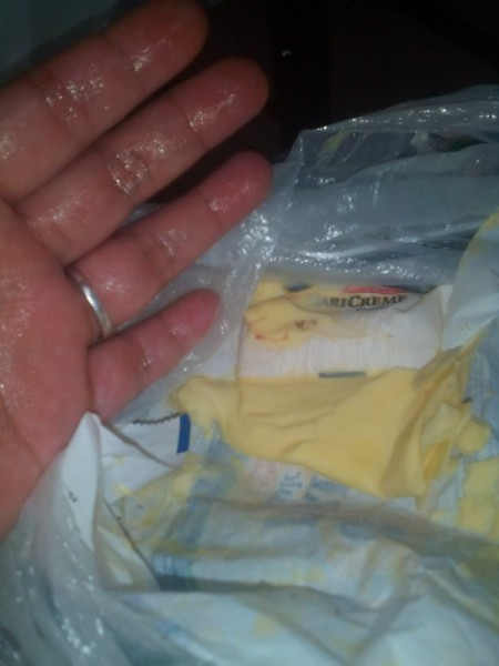 adding butter to hands