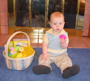 Grandson and Easter Basket