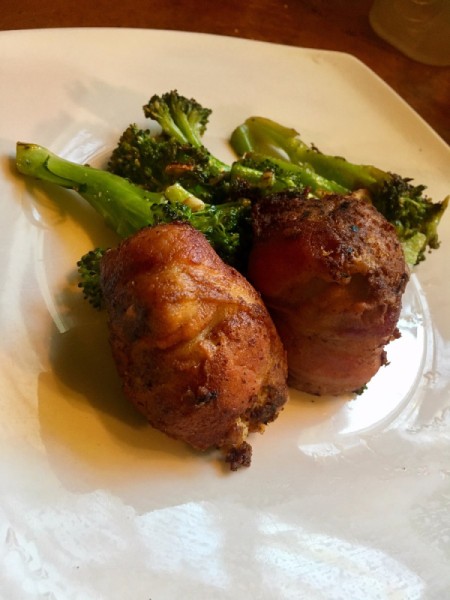 meatballs and broccoli on plate