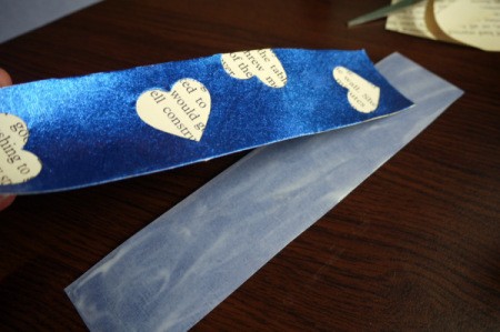 Punched Paper Bookmark - Stick the front to the back.