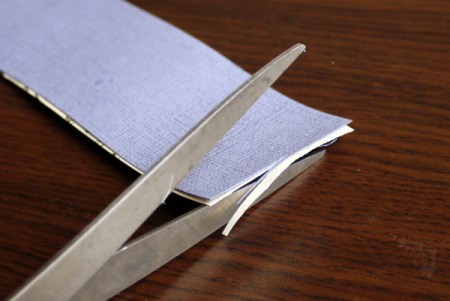 Punched Paper Bookmark - Trim off any uneven parts and round off the corners.