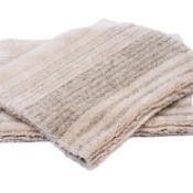 Cotton linen cut pile rug