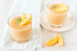 2 glasses of Orange Peach Creamsicle Smoothie