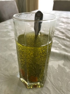 Morning Chia Detox Drink in glass