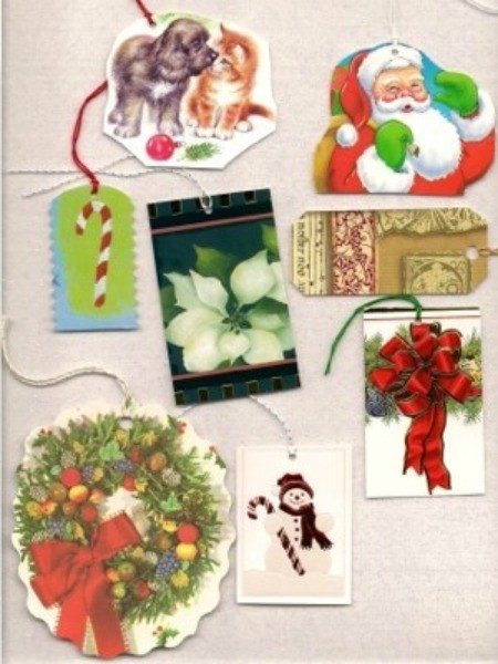 Reuse Christmas Cards as Gift Tags