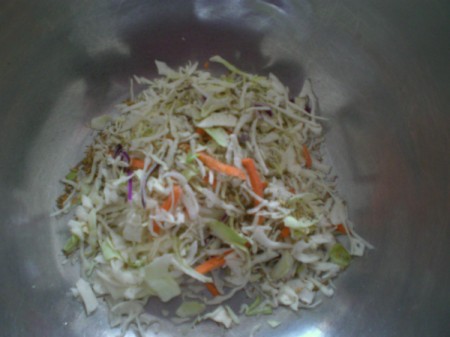 Cole Slaw mix in bowl