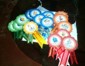 DIY Award Ribbons - array of finished ribbons