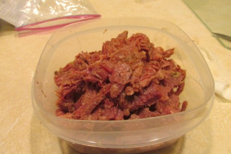 Corned Beef in plastic container