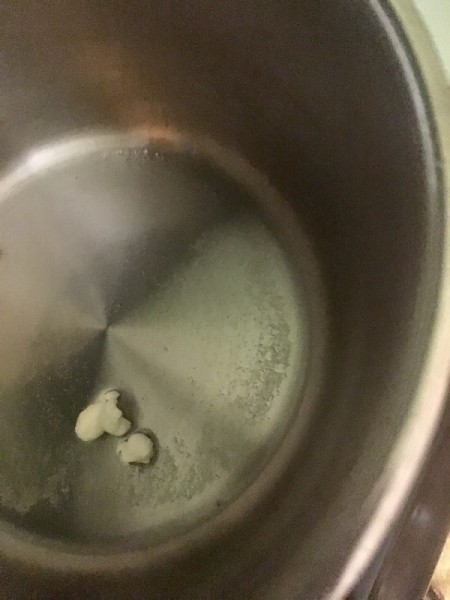 popped popcorn in pan