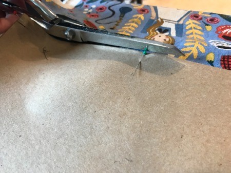 Fabric Cover for Baby Gate - cutting fabric panel