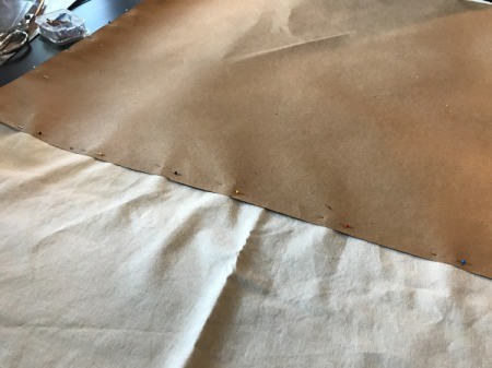 Fabric Cover for Baby Gate - cutting backing panel