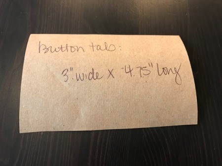 Fabric Cover for Baby Gate - button loop template