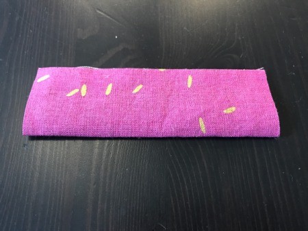 Fabric Cover for Baby Gate - fold in half lengthwise and finger press