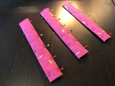 Fabric Cover for Baby Gate - 3 pinned tabs ready to sew