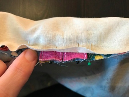 Fabric Cover for Baby Gate - loop is on the inside between the panels