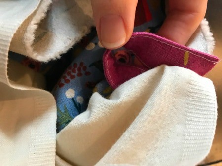 Fabric Cover for Baby Gate - when fabric panels are turned the loops will be on the outside