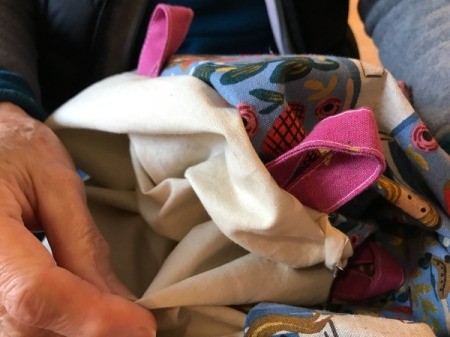 Fabric Cover for Baby Gate - turn right side out