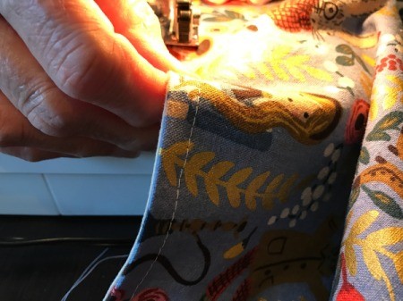 Fabric Cover for Baby Gate - stitching