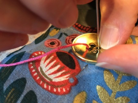 Fabric Cover for Baby Gate - mark button placement