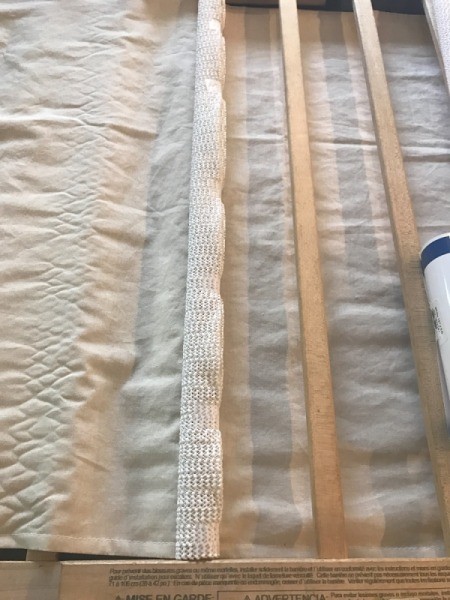 Fabric Cover for Baby Gate - wrapping noodle and bar with shelf liner