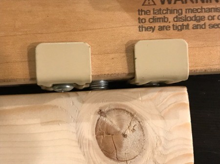 Fabric Cover for Baby Gate - washers to elevate