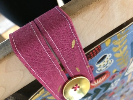 Fabric Cover for Baby Gate - top button loop